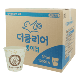 동방제지 위생 종이컵 더클리어 (6.25온스/185ml, 1000개, NDBC-101/일회용)