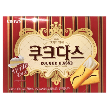 크라운 쿠크다스 화이트토르테 128g
