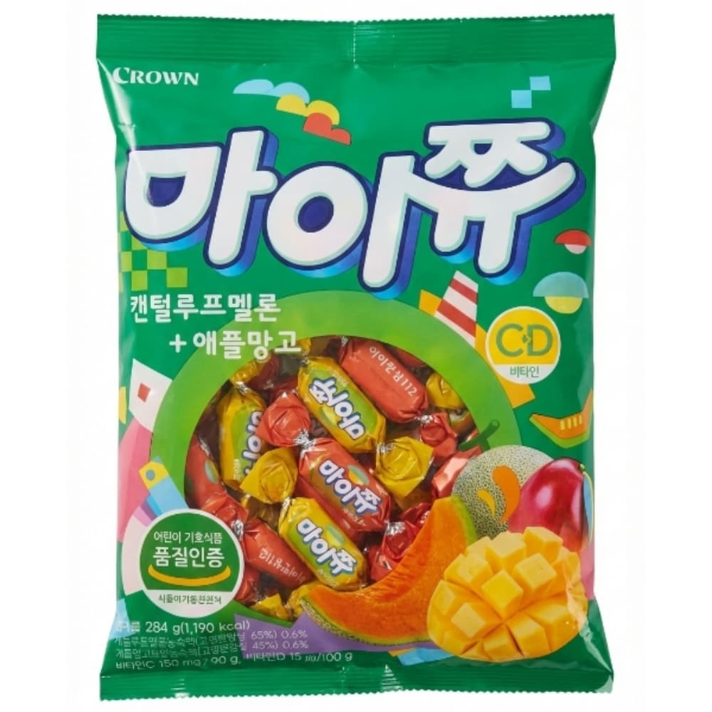 크라운 마이쮸 멜론망고 284g